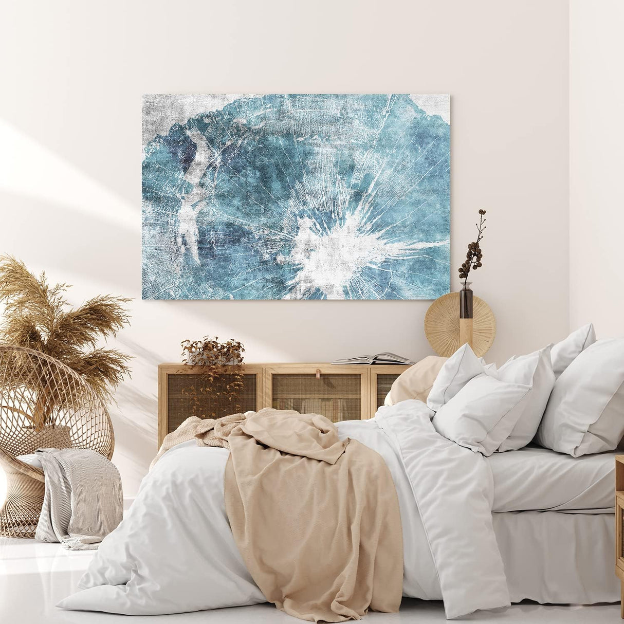 Paul Sinus Wandbild 120x80cm Blaues Bild Abstrakt Struktur Modern Kunstvoll