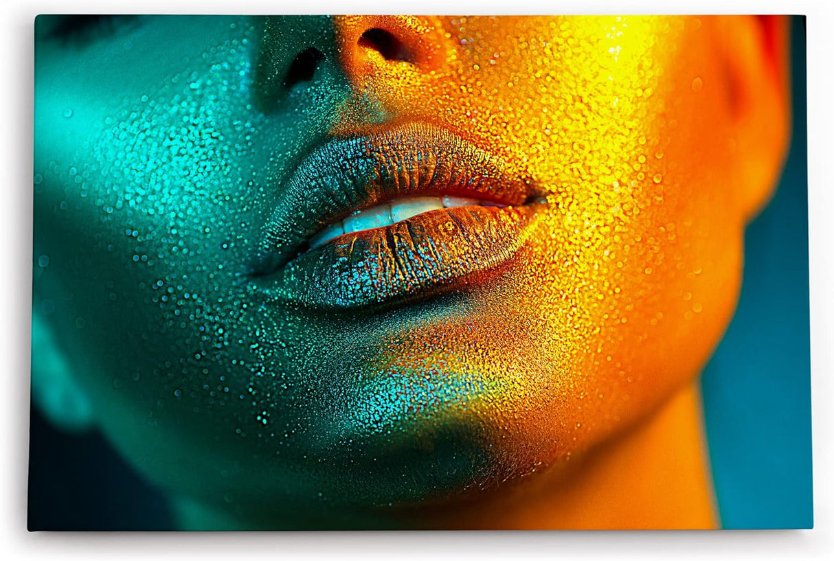 Paul Sinus Wandbild 120x80cm Frauen Lippen Sexy Make Up Porträt Model
