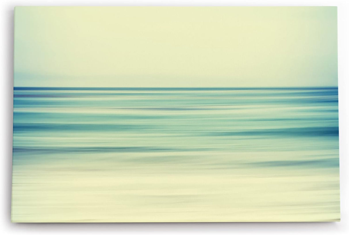 Wandbild 120x80cm Horizont Meer Abstrakt Pastelltöne Kunstvoll Dekorativ