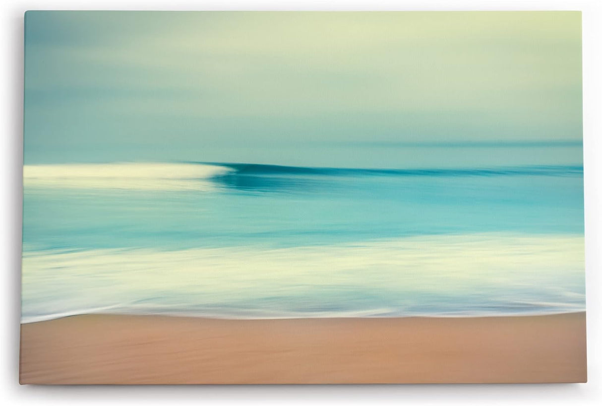 Paul Sinus Wandbild 120x80cm Meer Strand Horizont Kunstvoll Sandstrand Türkis