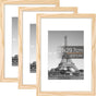upsimples 3 Pack Bilderrahmen A4 Holz, Picture Frame Holz für Fotos, Bilder, Poster