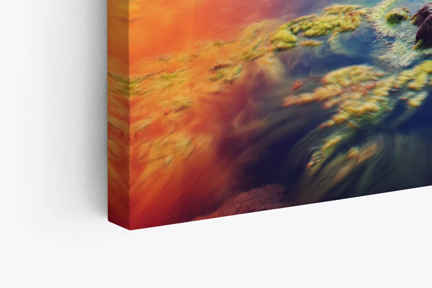 Paul Sinus Wandbild 120x80cm Meer Felsen Küste Sonne Sonnenstrahl Horizont Rot