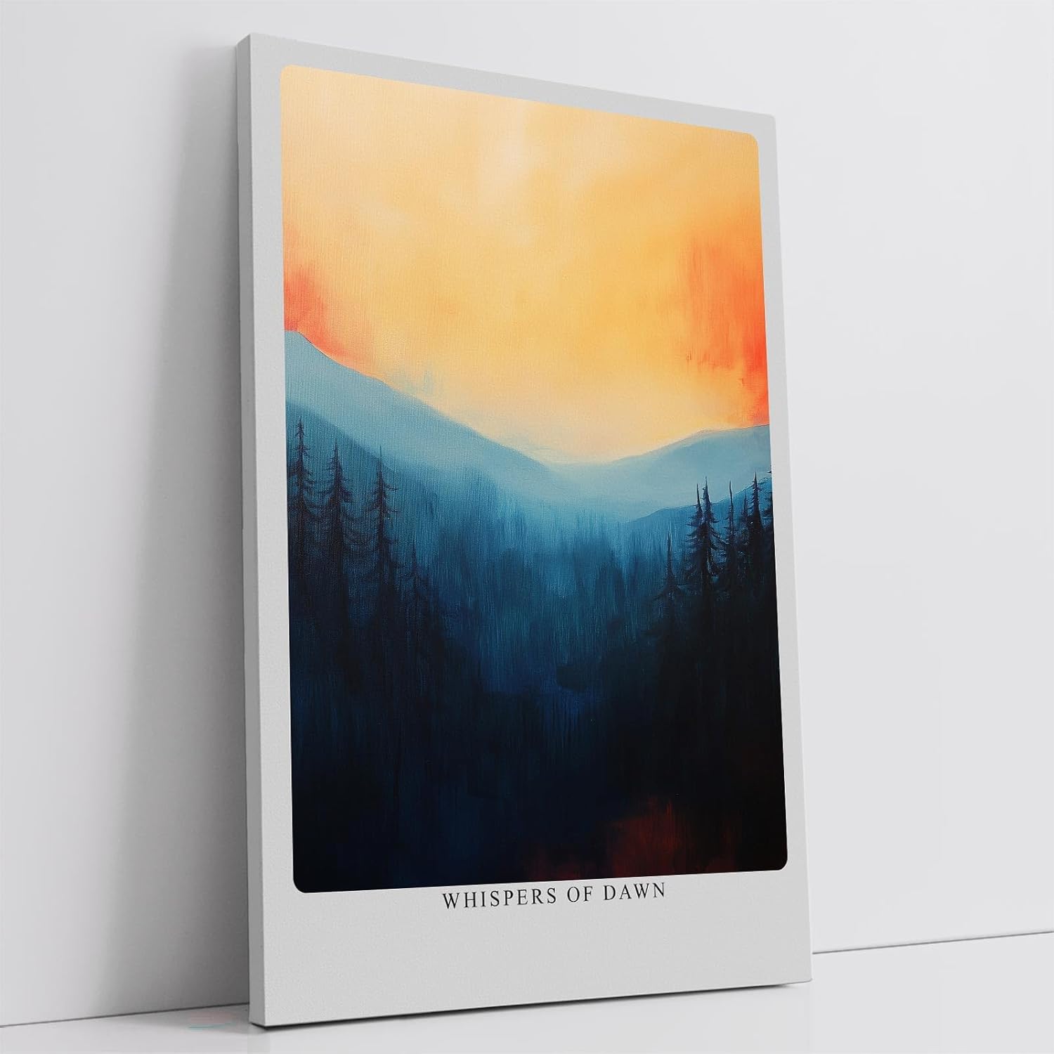 Paul Sinus Leinwandbild 80x120cm Mystischer Morgengrauen – Traumhafte Berglandschaft in sanften Farben mit nebelverhangenen Tälern