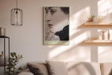 Paul Sinus Wandbild in 40x60cm The Silent Profile – Ausdrucksstarkes Frauenporträt in feinen Linien und zeitloser Eleganz