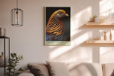 Paul Sinus Wandbild in 40x60cm Majesty in Motion – majestätisches Vogelporträt in warmen Orangeund Blautönen für edle Raumgestaltung