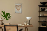 Paul Sinus 60x90cm Wandbild Herz der Stille – Ausdrucksvolle Wandgestaltung mit sanfter Blume