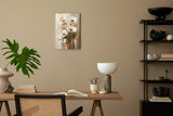 Paul Sinus 60x90cm Wandbild Elegante Blüten in Beige – Zeitlose Blumenkomposition mit stilvoller Blume