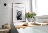 Paul Sinus Poster/Leinwandbild/Rahmenoption Lustiges Katzenbild – Witzige Klo-Deko fürs Gäste-WC – Perfekt für Humorvolle