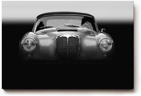 Sinus Art Wandbild 120x80cm Charismatischer Oldtimer in stilvoller Frontalansicht verleiht dem Raum Charakter und Dynamik