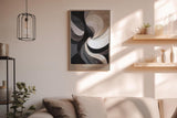 Paul Sinus Wandbild in 40x60cm The Harmonic Twist – Fließende Schwarz-, Weißund Grautöne in eleganter Spiralbewegung mit harmonischen Kontrasten