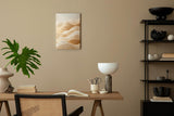 Paul Sinus 60x90cm Wandbild, Zeitlose Eleganz in Fokuslandschaft – sandfarbene Wellen in harmonischer Bewegung