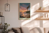 Paul Sinus Wandbild in 40x60cm Sunset Bay mit malerischem Sonnenuntergang und Palmenküste für entspannte Wandgestaltung