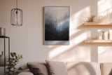 Paul Sinus Wandbild in 40x60cm Dusk Flow – Abstraktes Kunstwerk mit fließendem Farbverlauf von Schwarz zu Weiß
