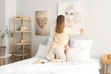 Paul Sinus 60x90cm Wandbild Herz aus Rosenblättern – Romantische Wandpoesie mit natürlicher Blume