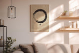 Paul Sinus Wandbild in 40x60cm Japanischer Enso-Kreis auf strukturiertem Hintergrund in traditioneller Tuschmalerei