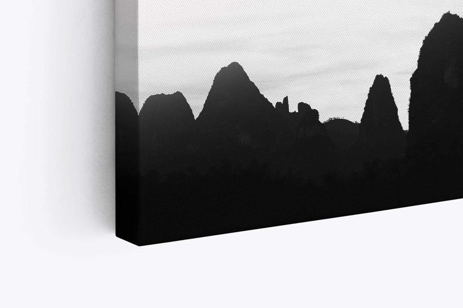 Paul Sinus Wandbild 120x80cm Schwarze weiße Berglandschaft Berge Gebirge Fotokunst Abstrakt