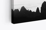 Paul Sinus Wandbild 120x80cm Schwarze weiße Berglandschaft Berge Gebirge Fotokunst Abstrakt