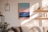 Paul Sinus Wandbild in 40x60cm Pastel Peaks mit farbintensiven Bergen im Abendlicht für moderne Wandgestaltung