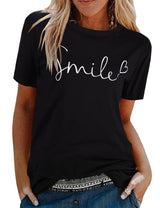 Tuopuda T-Shirt Damen Sommer Oberteile Rundhals Kurzärmeliges Print Bluse Basic Shirt Bequem Baumwolle Tunika Tee Tops Schlank Hemd für Frühling Sommer Herbst