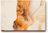 Sinus Art Wandbild 120x80cm Fließende Formen und warme Orangetöne auf hellem Grund mit künstlerischem Ausdruck