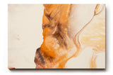 Sinus Art Wandbild 120x80cm Fließende Formen und warme Orangetöne auf hellem Grund mit künstlerischem Ausdruck