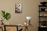 Paul Sinus 60x90cm Wandbild Eleganz der Blüten in Beige Braun – Exklusives Highlight mit floraler Kunst Blume