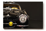 Sinus Art Wandbild 120x80cm Hochglanz-Detailaufnahme eines schwarzen Oldtimers mit nostalgischer Ausstrahlung