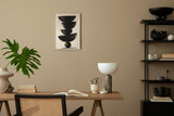 Paul Sinus 60x90cm Wandbild, Stilvolle Balance in Fokusgeometrie – Halbkreis-Kunstwerk mit moderner Eleganz