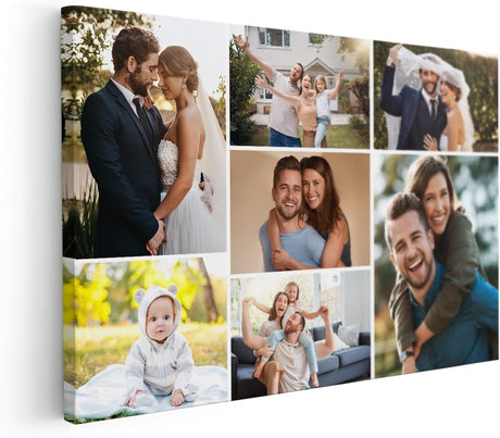 Paul Sinus Wandbild Collage - SOFORT ONLINE Upload - gestalten Sie selbst Ihre Fotos auf Leinwand - in verschiedenen Größen personalisieren