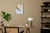 Paul Sinus 60x90cm Wandbild Herzstruktur in Weiß Beige – Ausdrucksstarke Textur mit floraler Tiefe Blume