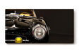 Sinus Art Wandbild 120x80cm Hochglanz-Detailaufnahme eines schwarzen Oldtimers mit nostalgischer Ausstrahlung