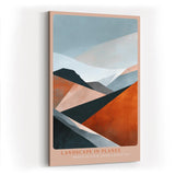 Paul Sinus Wandbild in 40x60cm Landscape in Planes – Abstrakte Landschaft in erdigen und kühlen Tönen für moderne Raumgestaltung