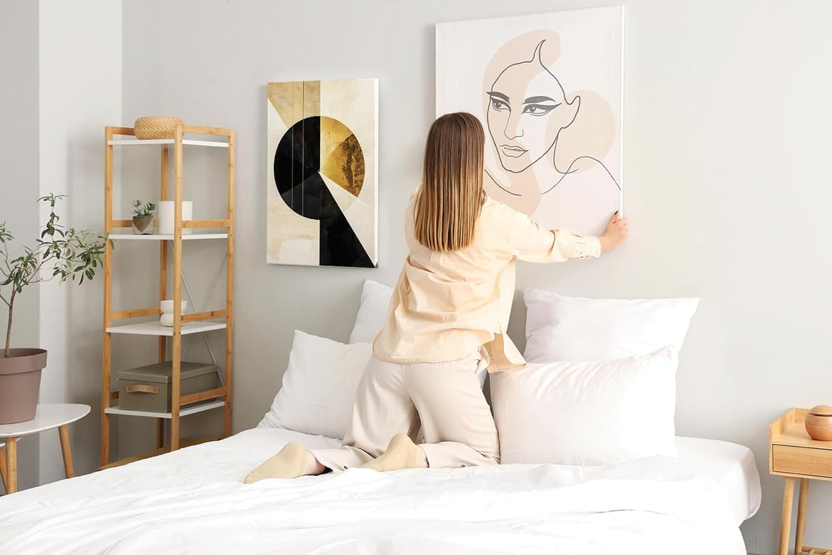 Paul Sinus 60x90cm Wandbild Golden Motion – Powerdesign und Fokusgeometrie im modernen Kreis-Stil auf Leinwand