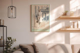 Paul Sinus Wandbild in 40x60cm Berlin Chic Frau im weißen Mantel vor Brandenburger Tor klassische Eleganz auf Leinwand