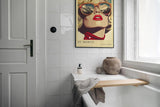 Paul Sinus Leinwandbild 60x90cm Leinwandbild St. Moritz Retro Glamour Alpen Eleganz Fashion Kunst stilvolle Ästhetik luxuriöse Reisezeit moderne Dekoration