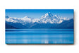 Sinus Art Wandbild 120x80cm Stimmungsvolle Alpenlandschaft mit ruhiger Wasserfläche und majestätischen Gipfeln