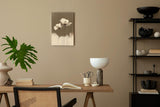 Paul Sinus 60x90cm Wandbild Sanfte Blüten in Sepia – Minimalistische Eleganz mit floraler Harmonie Blume