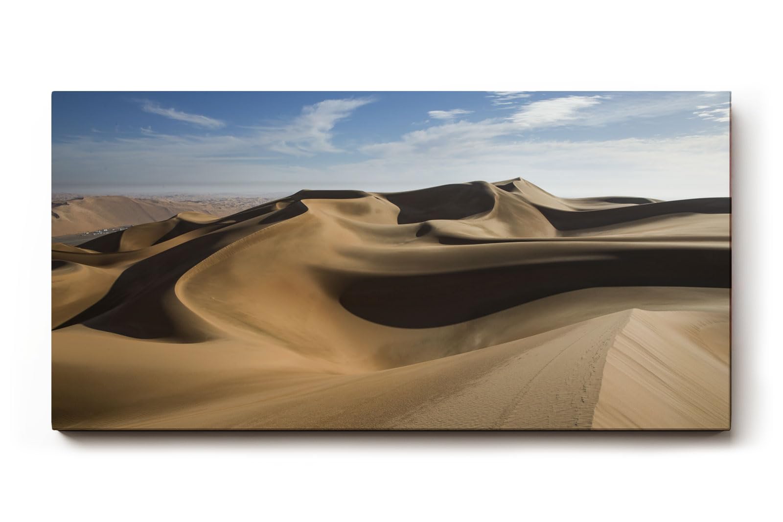 Sinus Art Wandbild 120x80cm Geschwungene Dünen mit feinem Schattenverlauf – minimalistische Naturkraft pur