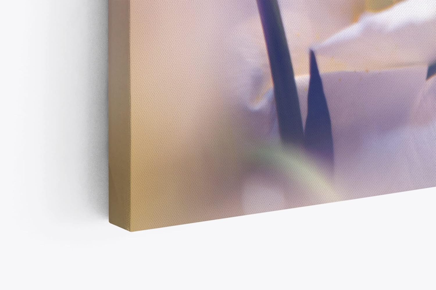 Paul Sinus Wandbild 120x80cm Weiß Blüte Blume Frühling Blau Kunstvoll