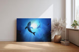 Sinus Art Wandbild 120x80cm Kraftvolle Meeresfarben mit Lichtbrechung in künstlerischer Ausführung