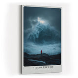 Paul Sinus Wandbild in 40x60cm Tide of the End mit dramatischer Meereswelle und einsamer Figur für ausdrucksstarke Wandgestaltung