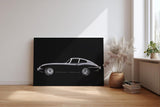 Sinus Art Wandbild 120x80cm Stilvolles Seitenprofil eines Oldtimers im Studio-Look – minimalistisch und ausdrucksstark gehalten