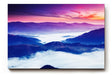Sinus Art Wandbild 120x80cm Stimmungsvolle Bergsilhouette mit Nebelmeer im Tal und farbenprächtigem Himmel
