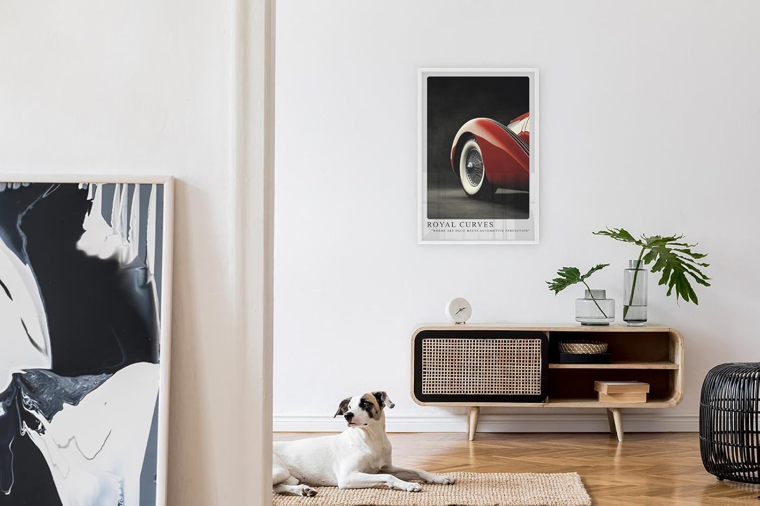 Paul Sinus Leinwandbild 60x90cm Royal Curves Art-déco-Automobil Ästhetische Eleganz Klassisches Design Zeitlose Schönheit Hochwertige Wandkunst