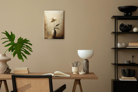 Paul Sinus 60x90cm Wandbild Pure Eleganz – Ausdrucksvolle Blume in Vase als stilvolles Highlight für florale Wandgestaltung