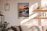 Paul Sinus Wandbild in 40x60cm The Last Light mit malerischem Sonnenuntergang und Palmenküste für stimmungsvolle Wandgestaltung
