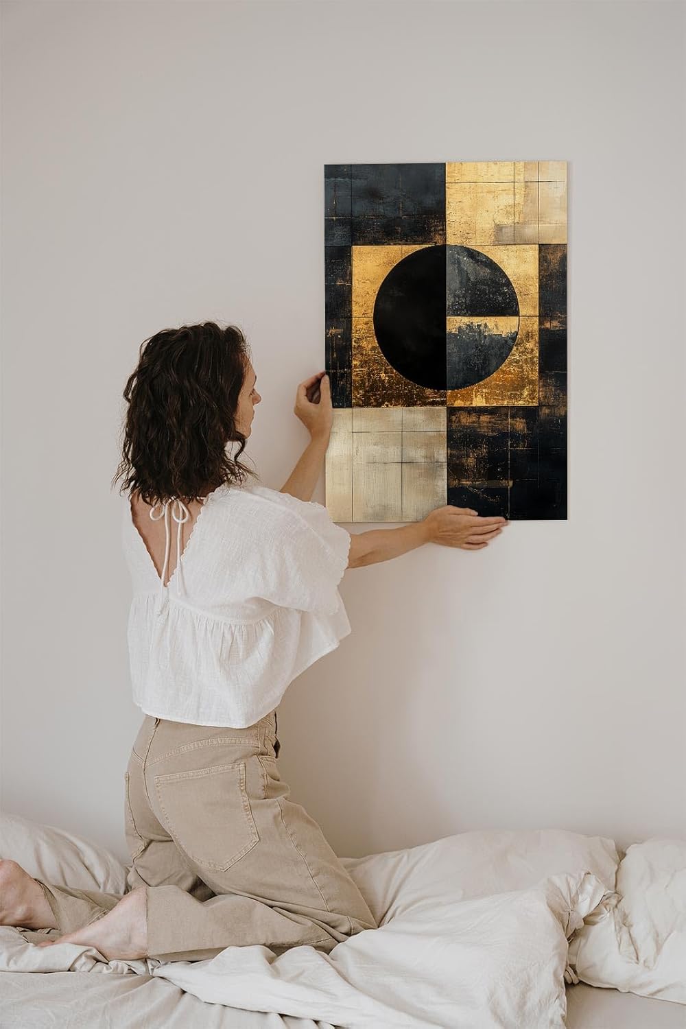Paul Sinus 60x90cm Wandbild, Meisterhaftes Design in Fokusgeometrie – Kontrastvolle Harmonie trifft auf Ästhetik