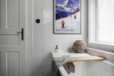 Paul Sinus Leinwandbild 60x90cm Matterhorn – Alpen, Ski, Wintersport, Schnee, Berge, Natur, Skifahren, Schweiz, Hochgebirge, Panorama, Abenteuer