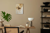 Paul Sinus 60x90cm Wandbild Tanz der Blüten in Beige – Schwungvolle Leichtigkeit mit moderner Blume