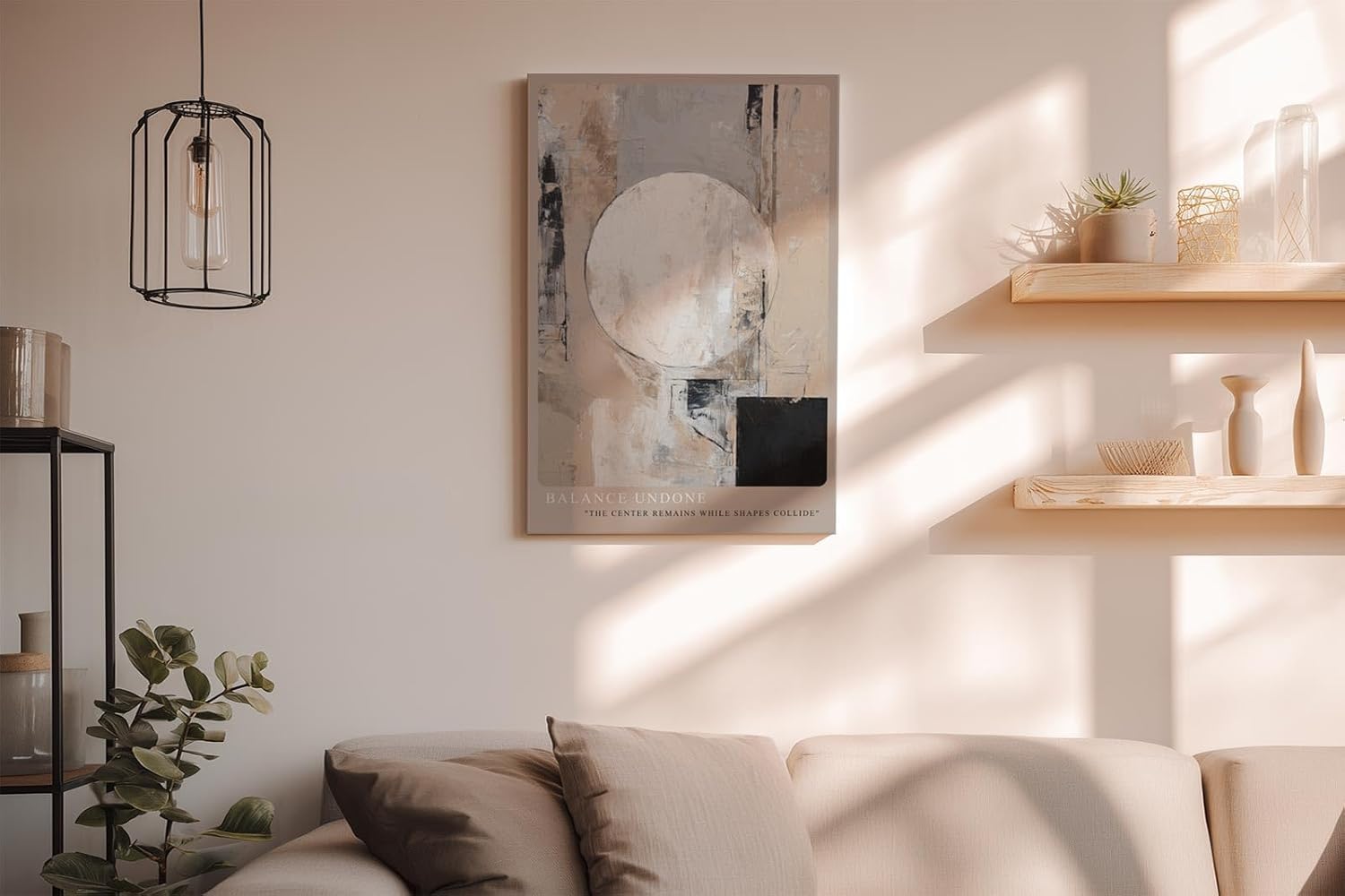 Paul Sinus Wandbild in 40x60cm Balance Undone – Abstrakte Komposition mit geometrischen Formen in harmonischer Farbgebung
